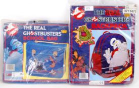 THE REAL GHOSTBUSTERS; Two vintage 1980's The Real Ghostbusters bags - School Bag & Backpack.