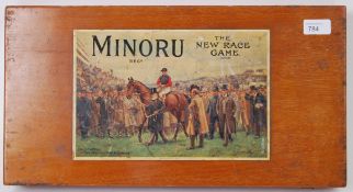 MINORU: A rare Edwardian ' Minoru ' ' The New Racing Game! ' playing game,