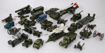 DINKY: A large collection of (mostly) Dinky diecast model military themed cars and vehicles,