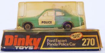 DINKY: An original vintage Dinky Toys diecast model No. 270 Ford Escort Panda Police Car.
