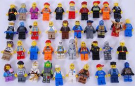 LEGO; A collection of 40x assorted Lego minifigures, to include vintage, Space, City, Town, Series,