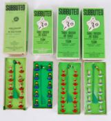 SUBBUTEO: A collection of 4x vintage boxed Subbuteo tabletop football teams,