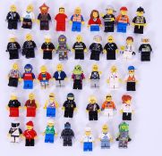LEGO; A collection of 40x assorted Lego minifigures, to include vintage, Space, City, Town,