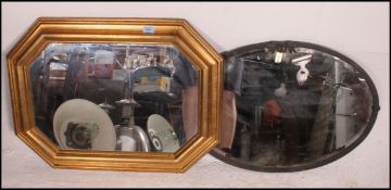 A 20th century gilt framed Octagonal wa