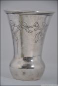 A Danish silver mistletoe vase bearing a