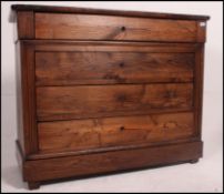 A 19th century French chestnut commode c