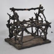 A fabulous 19th century ebonised rustic