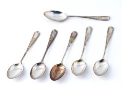 A set of 6 silver hallmarked coffee spoo