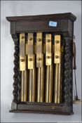 A vintage wall hanging xylophone, having