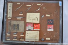 A framed and mounted montage of fishing