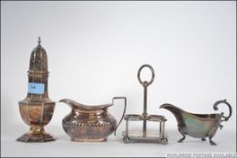 A collection of vintage silver plated it