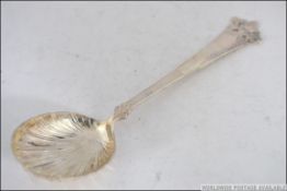 A Danish silver hallmarked serving spoon