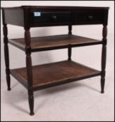 A contemporary mahogany and rattan weave