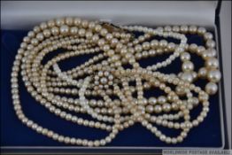 A group of 3 stylish necklaces with one