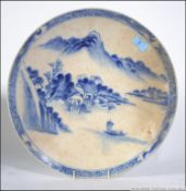 A large 19th century Kang-Xi Chinese blu