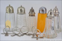 A collection of silver plated and cut gl