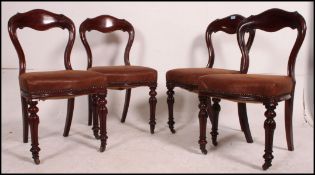 A good set of 4 Victorian solid mahogany