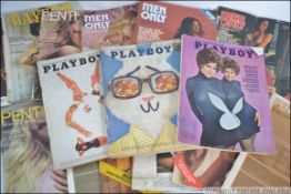 A collection of vintage gentlemans magaz