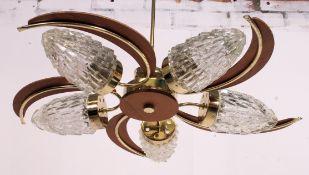 A vintage 1970's atomic boomerang style