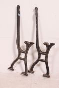 A pair of vintage 20th century cast ir