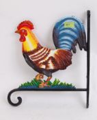 An exterior cast iron bracket hanger, wi