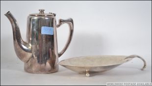 A Mappin And Webb silver plated coffee p