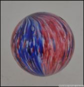 A 19th century two colour hand blown gla