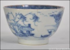 Early chinese blue and white tea / rice