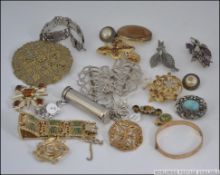 A collection of vintage costume jeweller