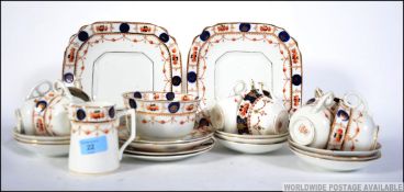 A good Victorian Imari style bone china