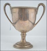 A 19th century silver hallmarked twin ha