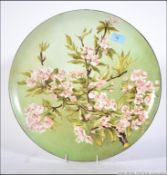 A stunning hand painted wall charger hea