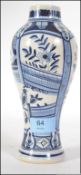 An early blue and white Delft baluster s