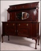 A 1930's mahogany mirror back sideboard