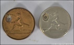 A pair of vintage mechanical whist marke