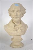 A large plaster bust study dating to the