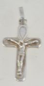 A vintage silver crucifix being marked Italian 925 with makers mark. Measures 4.