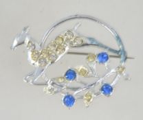 A 1930's Art Deco brooch in the form of a leaping deer,