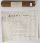 DECLARATION: An original Elizabeth II inter-rank promotional certificate for a Lieutenant John R