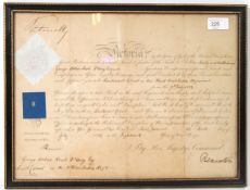 QUEEN VICTORIA WEST INDIA REGIMENT: A rare Victorian declaration document relating to a George