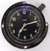 COCKPIT CLOCK: A WWII Second World War era cockpit clock (likely from a Spitfire ).