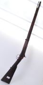RIFLE: A 19th century wall hanging decorative percussion cap rifle.
