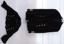 ADMIRALTY: An Admiralty / Captains jacket and dress tunic. Both with brass buttons.