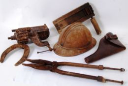 FIRST WORLD WAR: A collection of First World War related items to include a Belgium helmet (AF),