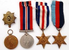 MEDAL GROUP: A group of First World War WWI Medals belonging to 201517 Driver W.