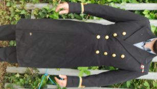HMS EXETER: A quality original WWII Second World War era Royal Navy great coat,