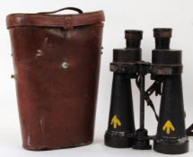 BINOCULARS: A pair of vintage Barr & Stroud military style British Made binoculars,