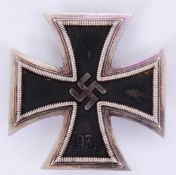 FIRST CLASS IRON CROSS: A Second World War WWII Nazi German Iron Cross medal, first class.