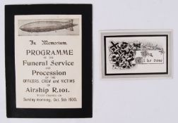 AIRSHIP R101; A rare piece of aviation / airship history.