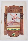 RARE 1908 OLYMPIC GAMES PROGRAMME: An original rare antique Olympic Games London 1908 Official